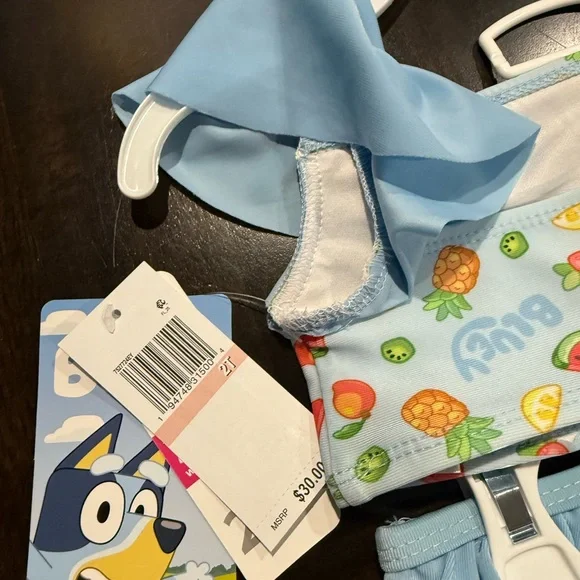 Bluey Kids Swim Set - Blue Size 2T - Picture 5 of 9